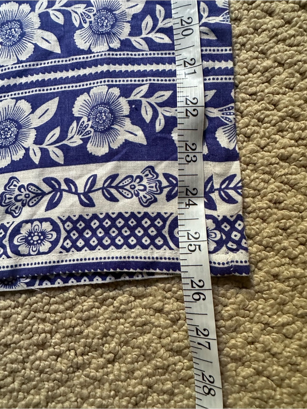 NWT Rachel Zoe Linen Blend Palazzo Pants Blue White Floral Coastal Boho Sz S - Picture 4 of 15